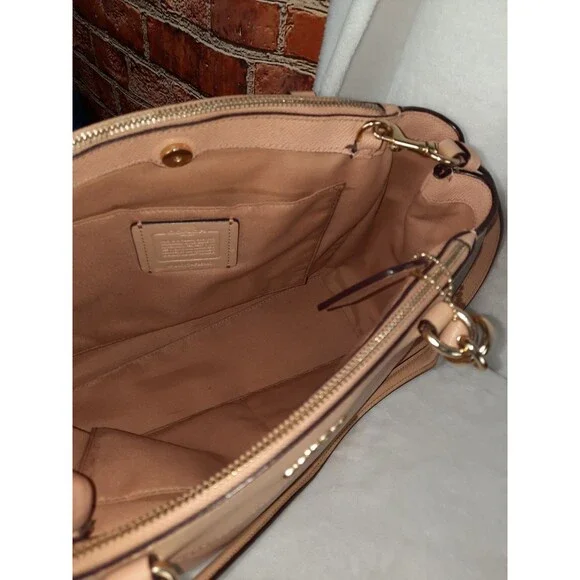 Coach Nude Leather  Brooke Carryall Shoulder Bag - Picture 7 of 9